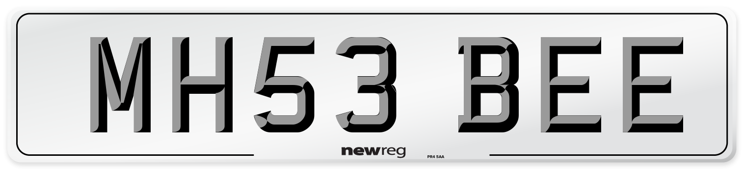 MH53 BEE Number Plate from New Reg